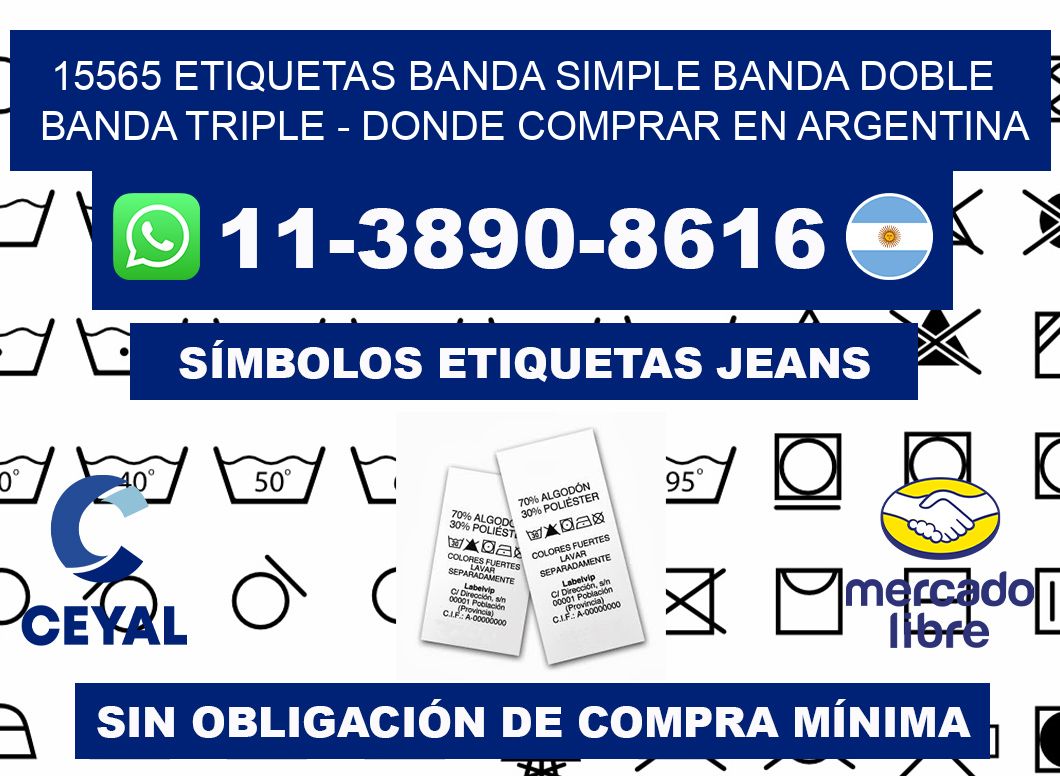 15565 etiquetas banda simple banda doble banda triple - Donde Comprar en Argentina