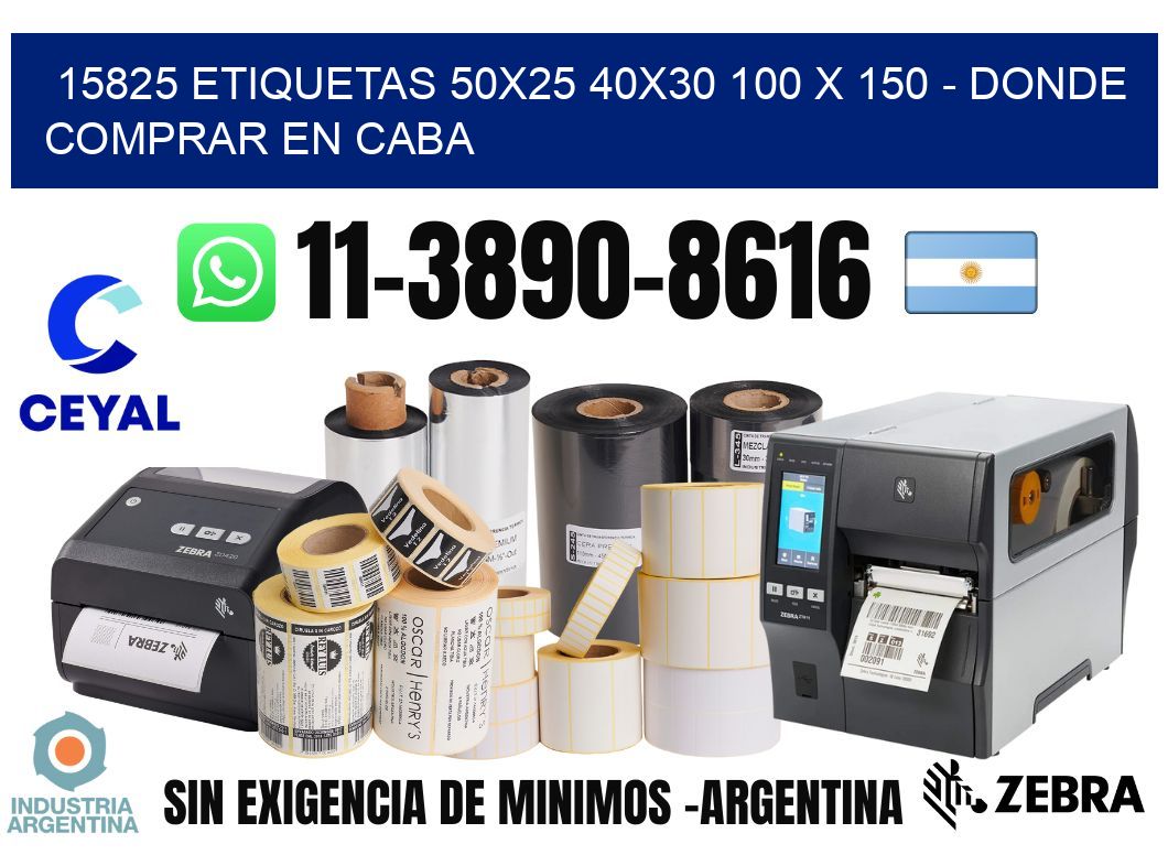 15825 etiquetas 50x25 40x30 100 x 150 - Donde Comprar en Caba