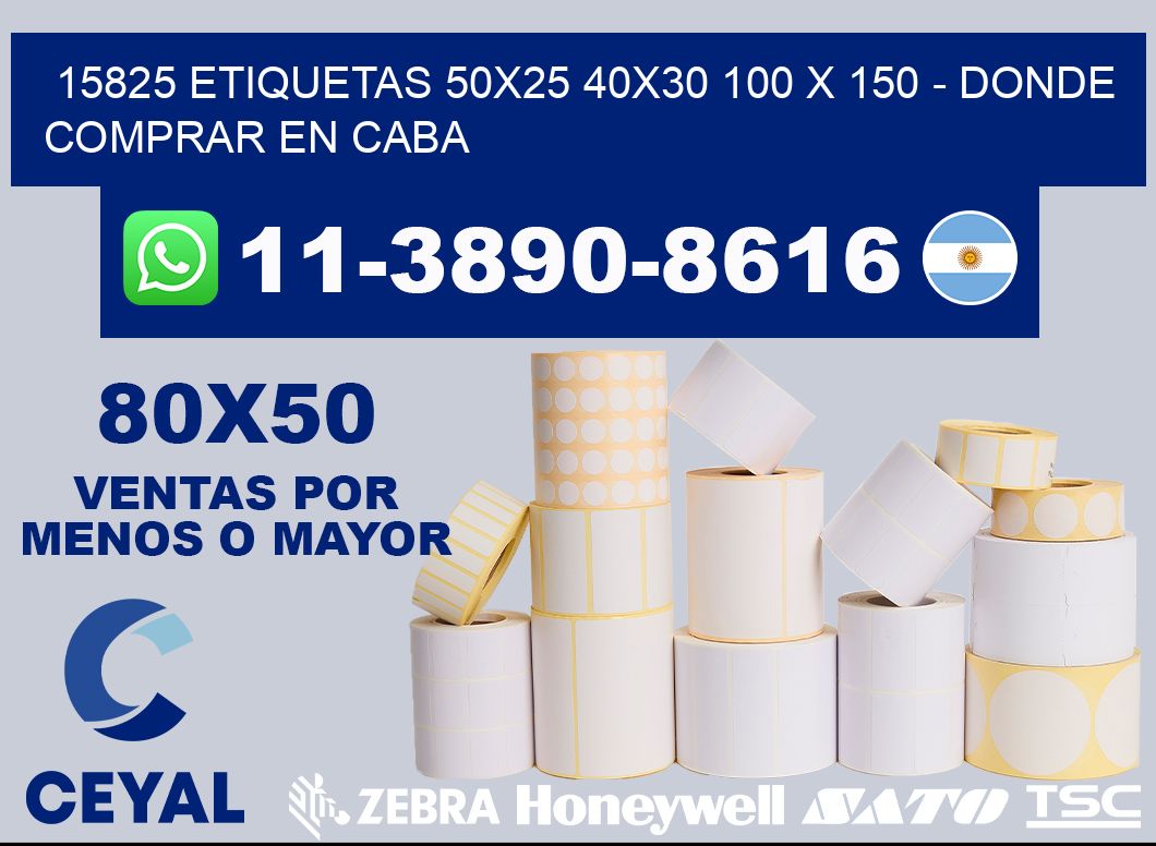 15825 etiquetas 50x25 40x30 100 x 150 - Donde Comprar en Caba