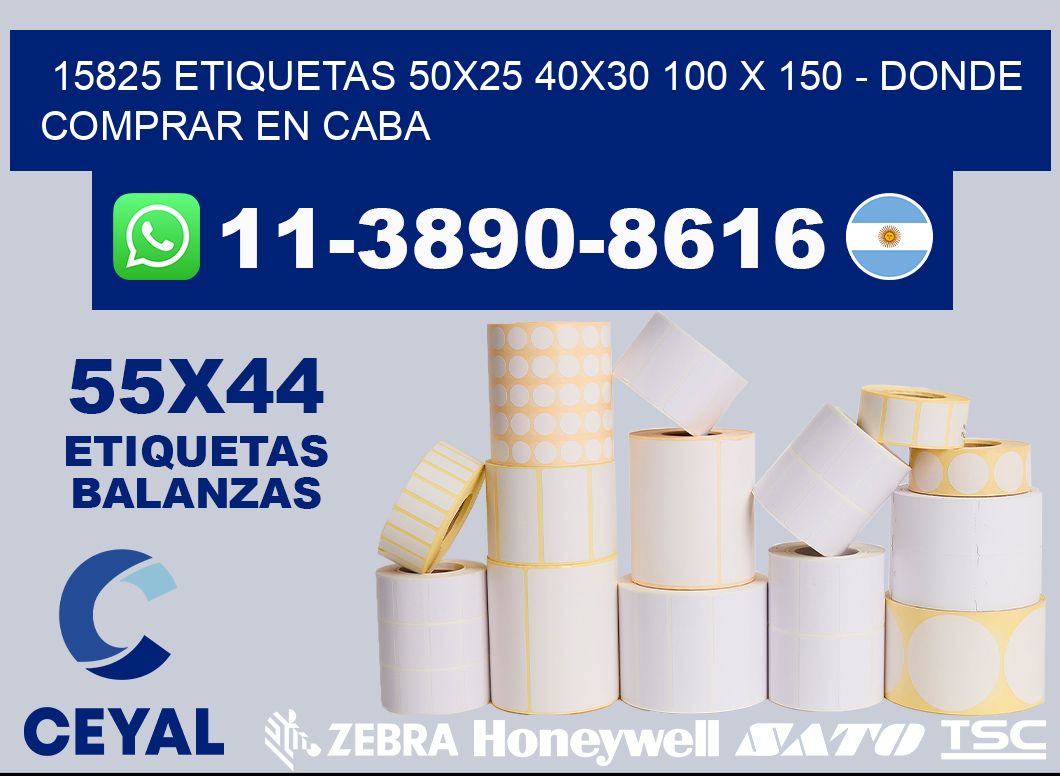 15825 etiquetas 50x25 40x30 100 x 150 - Donde Comprar en Caba