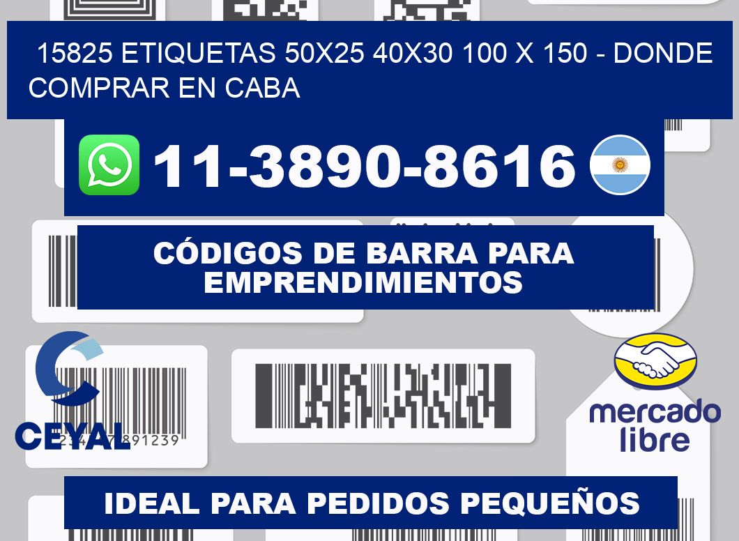 15825 etiquetas 50x25 40x30 100 x 150 - Donde Comprar en Caba