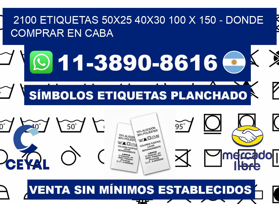 2100 etiquetas 50x25 40x30 100 x 150 - Donde Comprar en Caba
