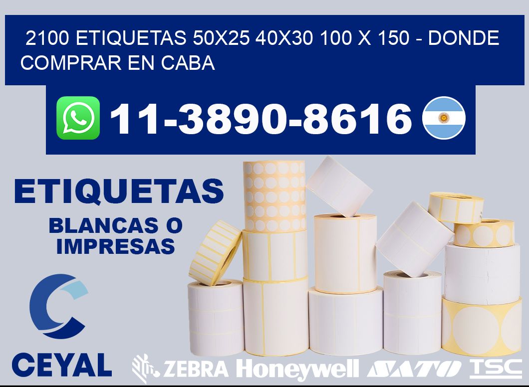 2100 etiquetas 50x25 40x30 100 x 150 - Donde Comprar en Caba