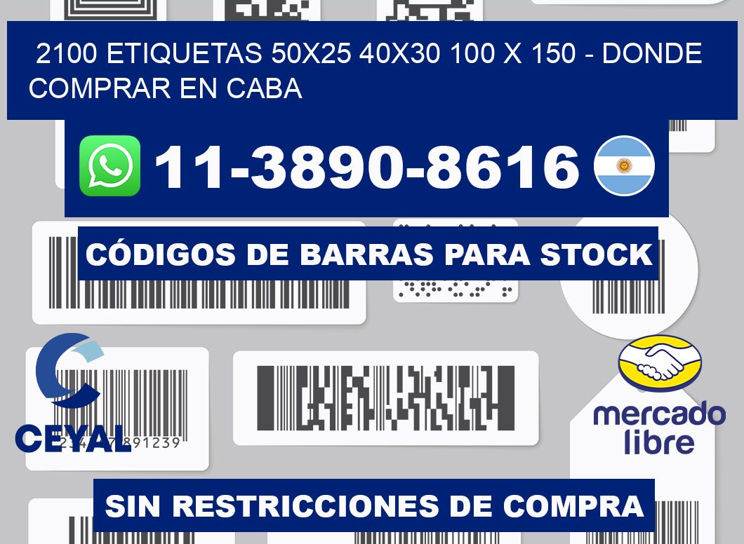 2100 etiquetas 50x25 40x30 100 x 150 - Donde Comprar en Caba
