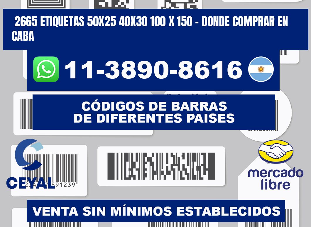 2665 etiquetas 50x25 40x30 100 x 150 - Donde Comprar en Caba