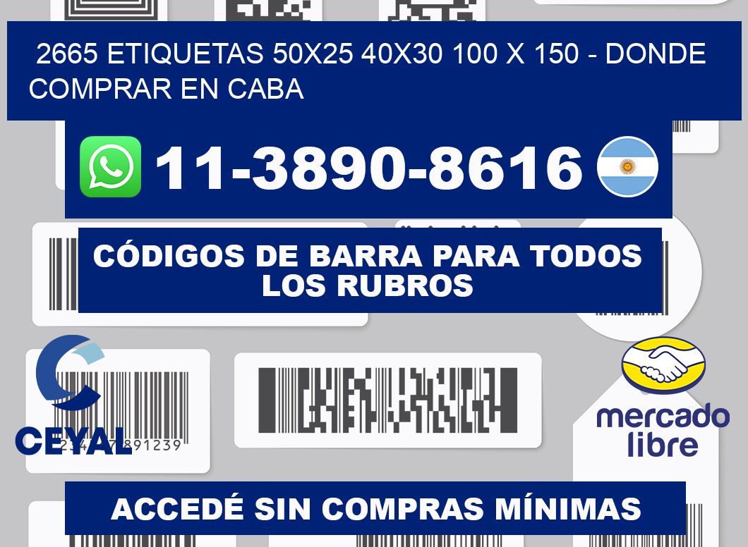 2665 etiquetas 50x25 40x30 100 x 150 - Donde Comprar en Caba