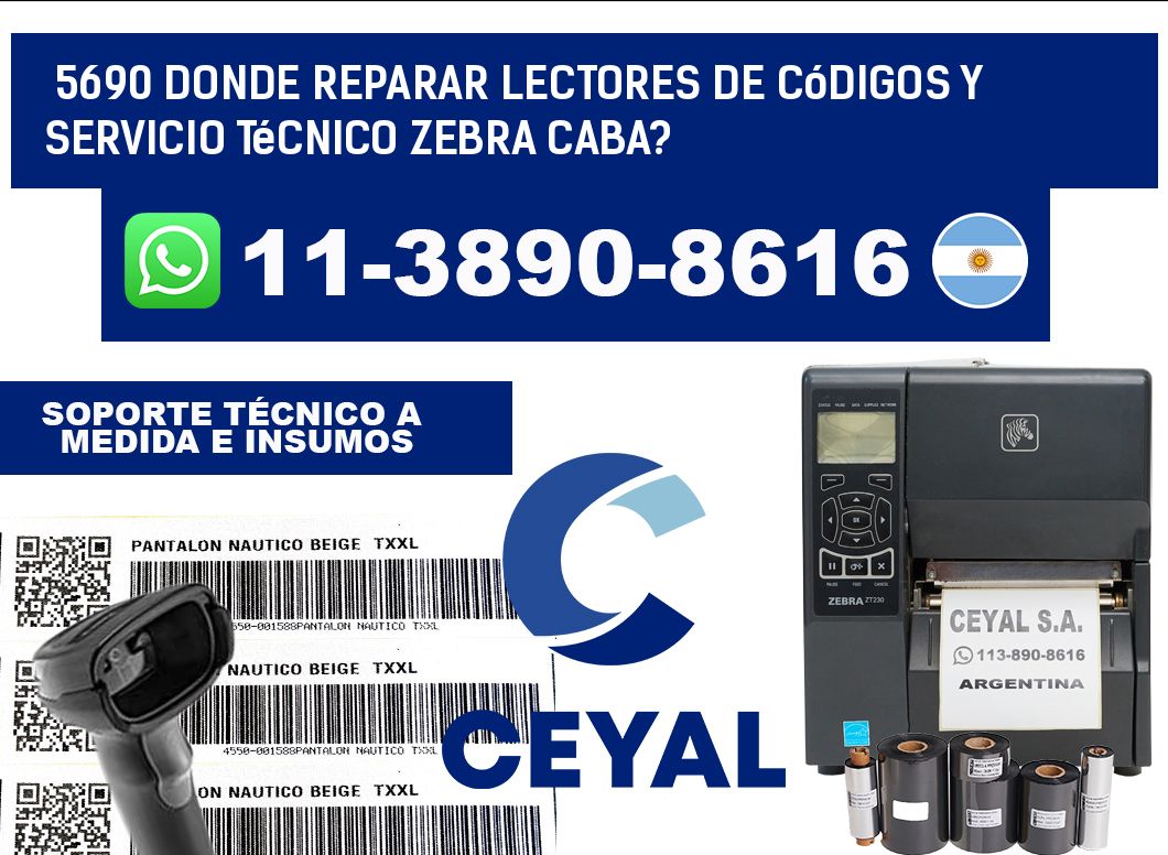 5690 donde reparar Lectores de Códigos y Servicio Técnico zebra Caba?
