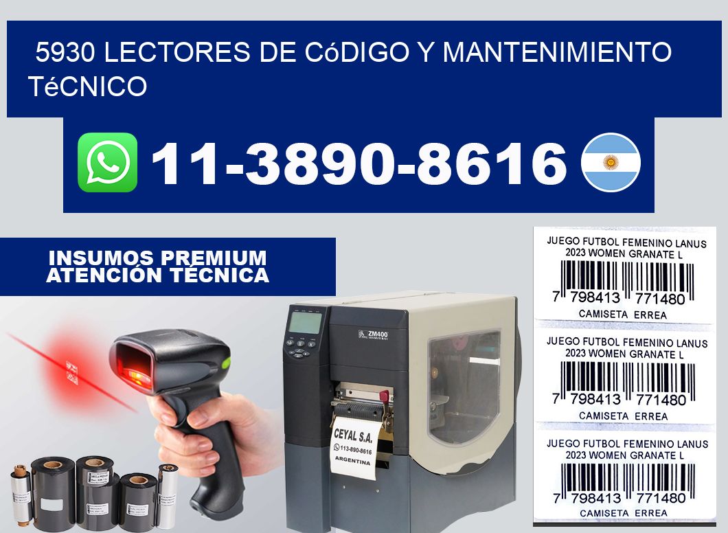 5930 Lectores de Código y Mantenimiento Técnico