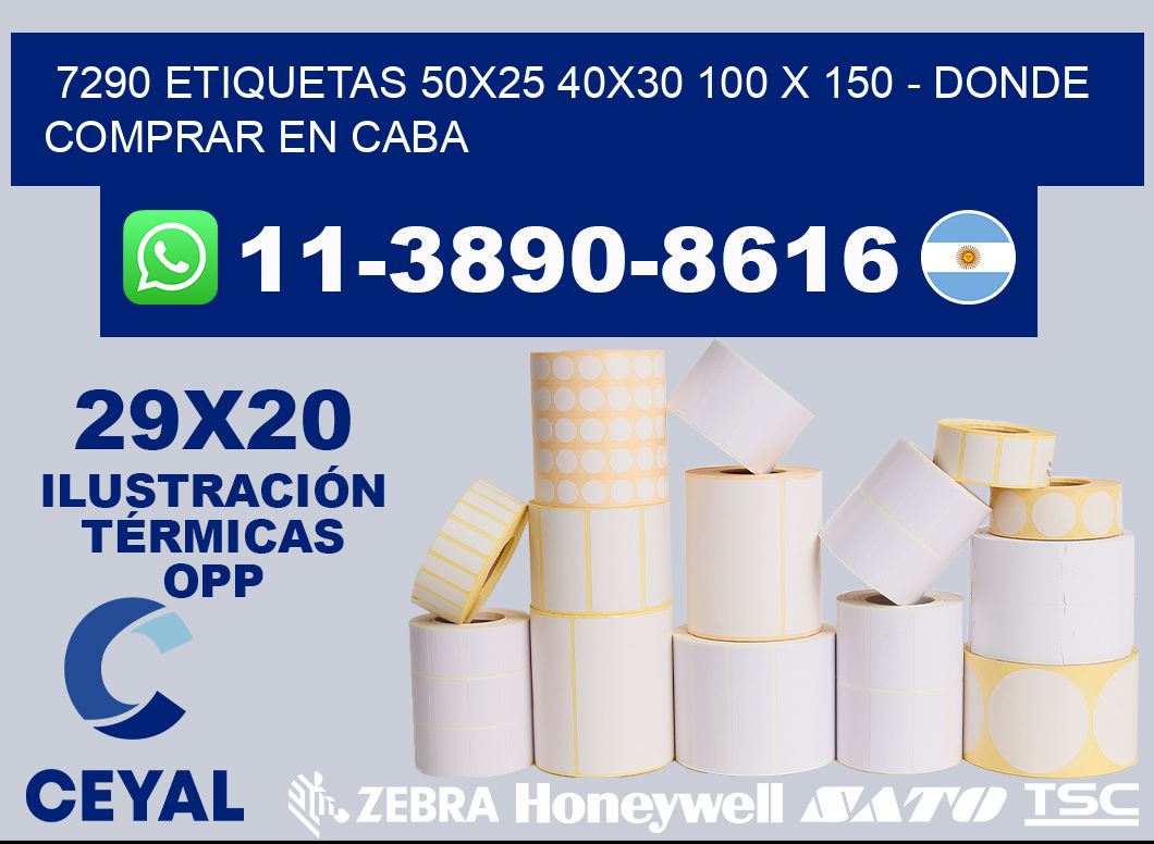 7290 etiquetas 50x25 40x30 100 x 150 - Donde Comprar en Caba
