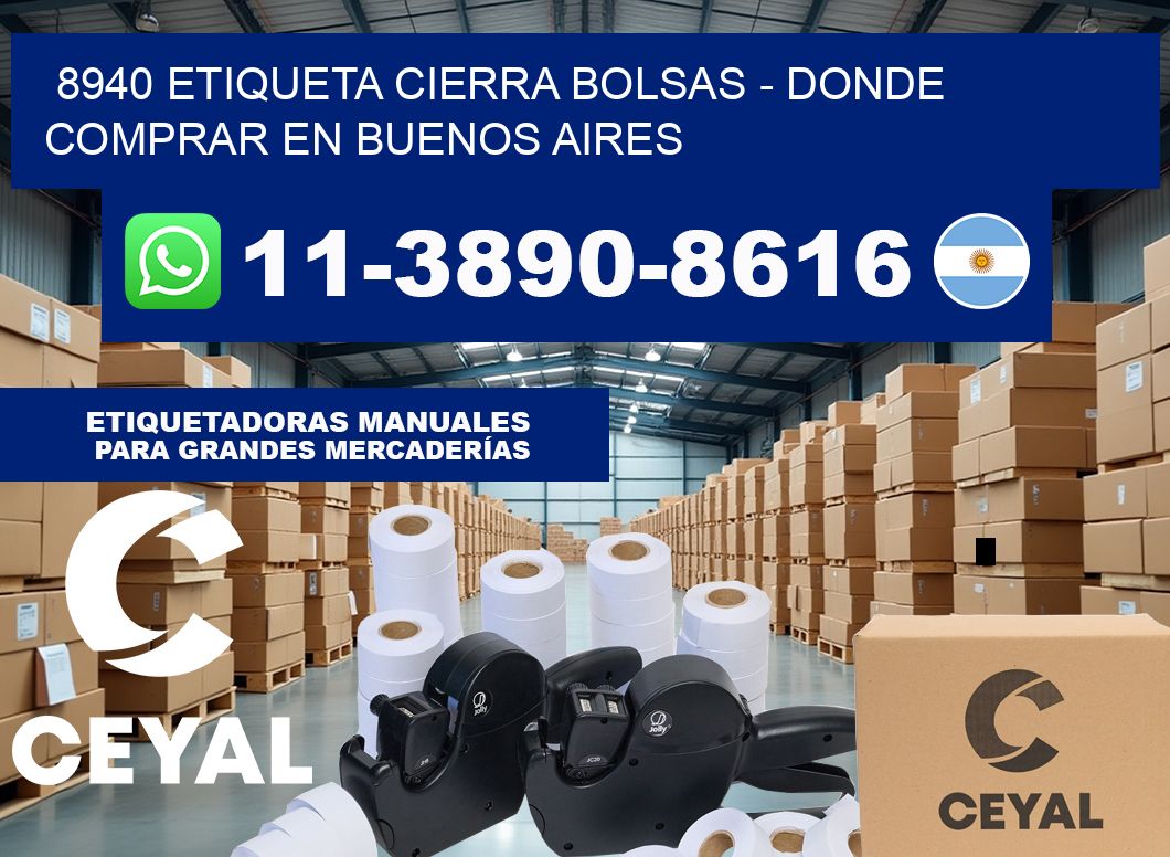 8940 etiqueta Cierra Bolsas – Donde Comprar en Buenos Aires
