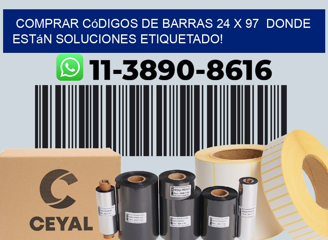 Comprar códigos de barras 24 x 97  donde están soluciones etiquetado!