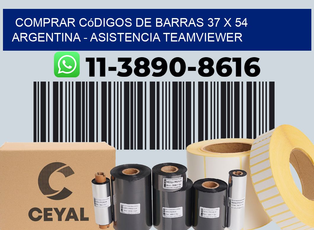 Comprar códigos de barras 37 x 54 argentina - asistencia teamviewer