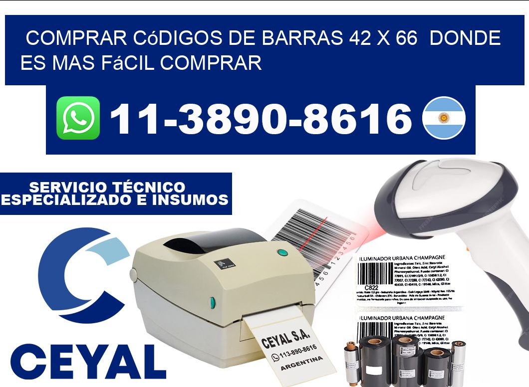 Comprar códigos de barras 42 x 66  Donde es mas fácil comprar