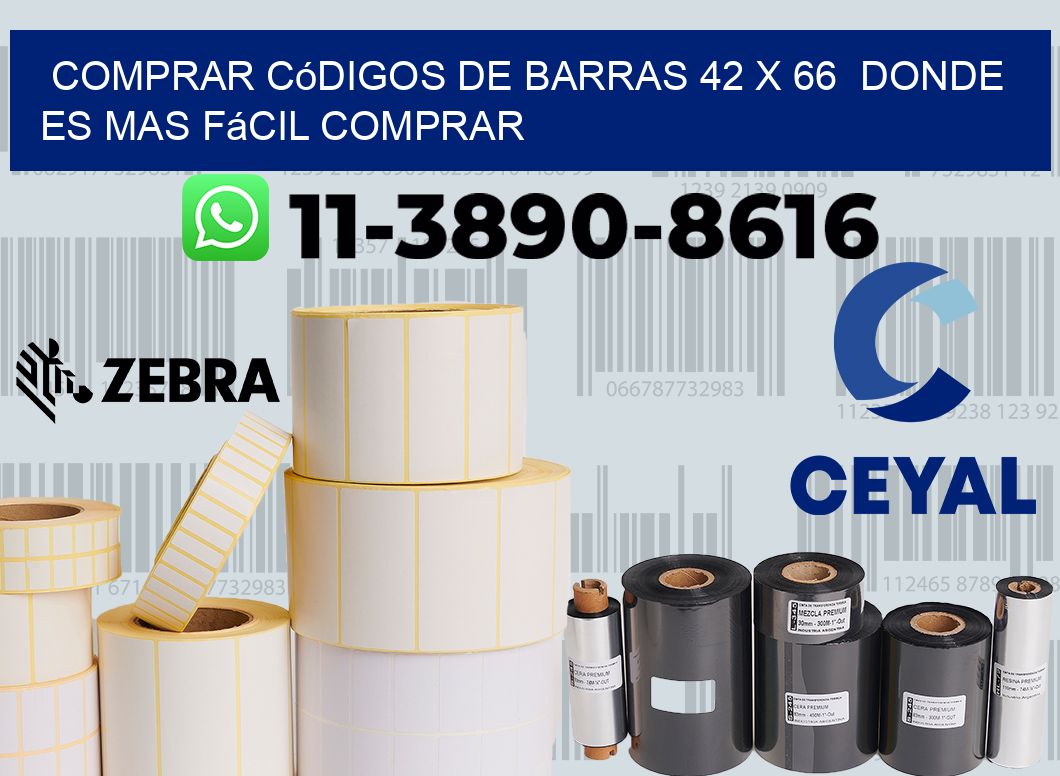 Comprar códigos de barras 42 x 66  Donde es mas fácil comprar