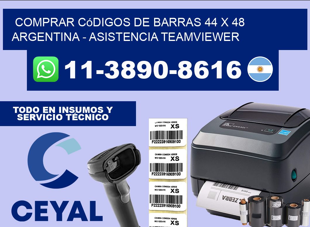 Comprar códigos de barras 44 x 48 argentina – asistencia teamviewer