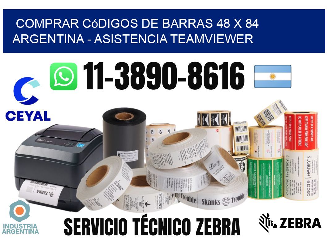 Comprar códigos de barras 48 x 84 argentina - asistencia teamviewer