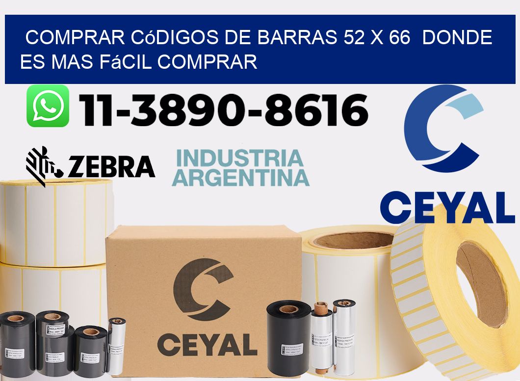 Comprar códigos de barras 52 x 66  Donde es mas fácil comprar