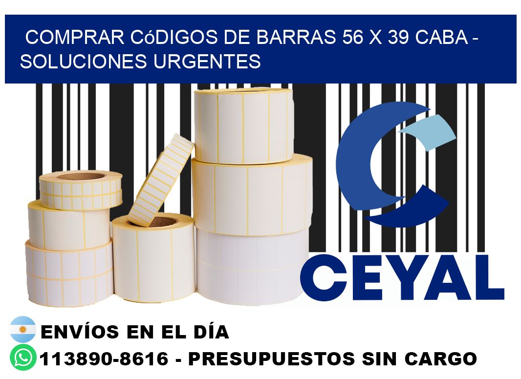 Comprar códigos de barras 56 x 39 CABA - soluciones urgentes