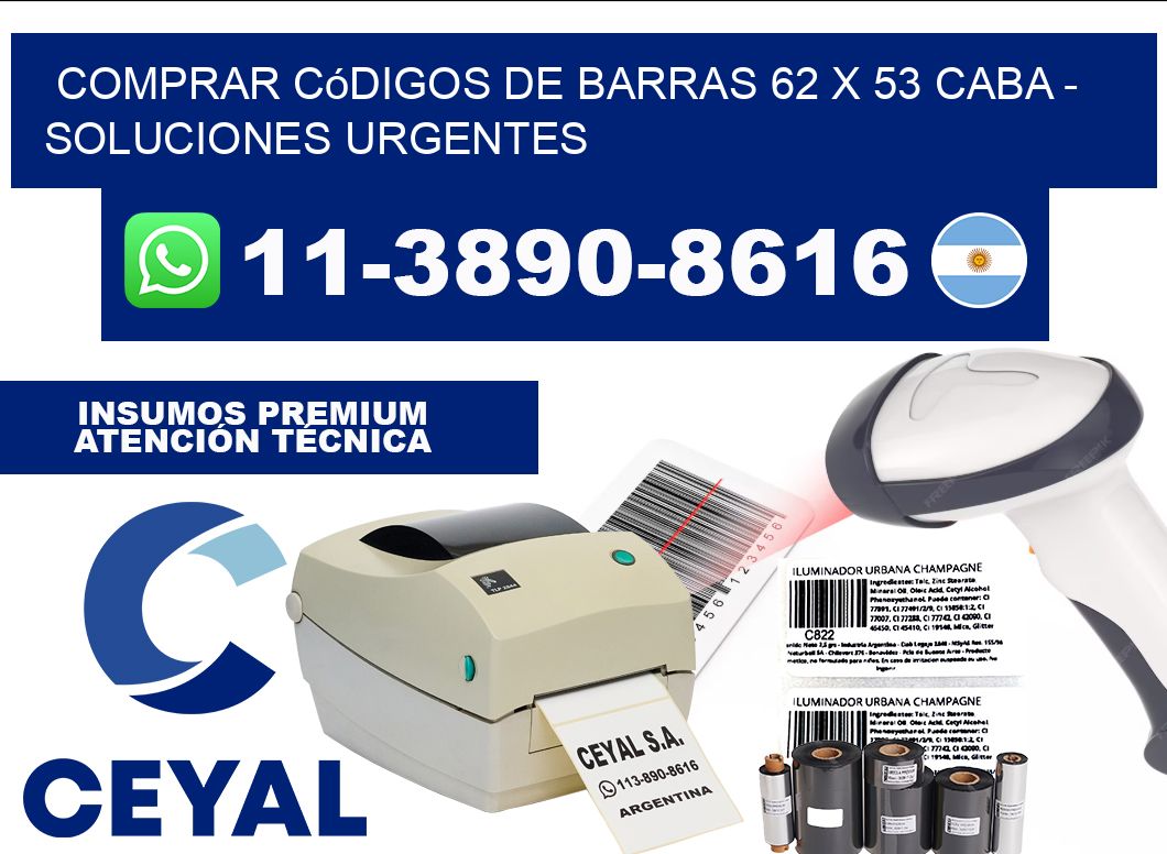 Comprar códigos de barras 62 x 53 CABA - soluciones urgentes