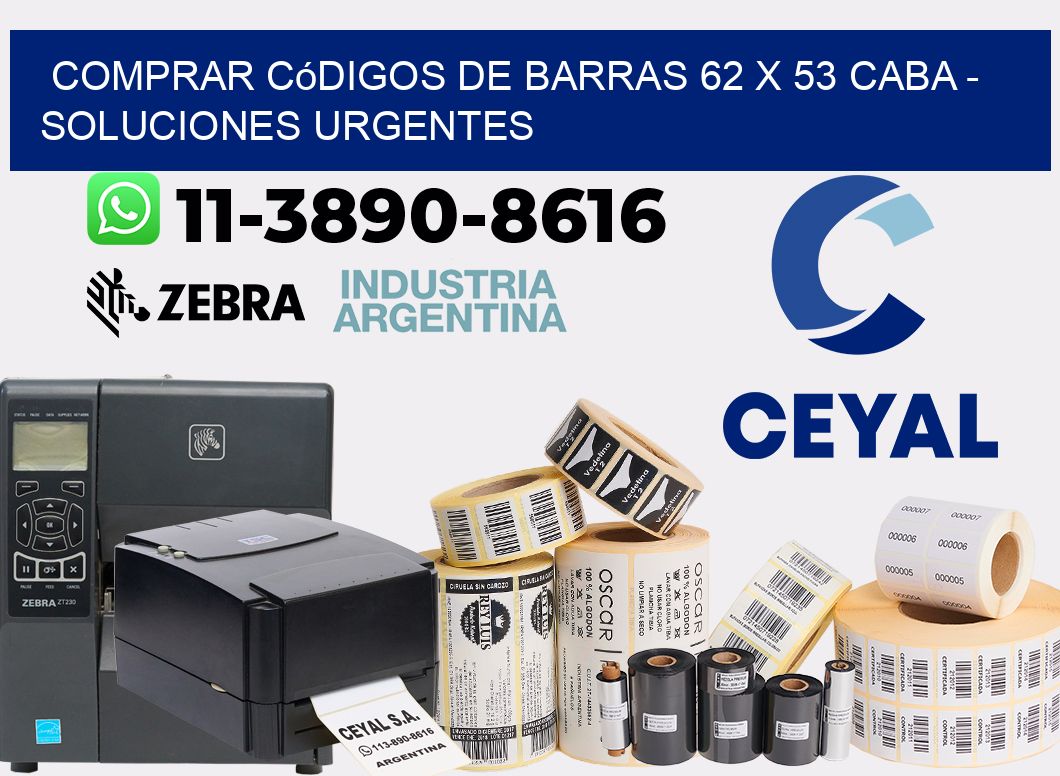 Comprar códigos de barras 62 x 53 CABA - soluciones urgentes