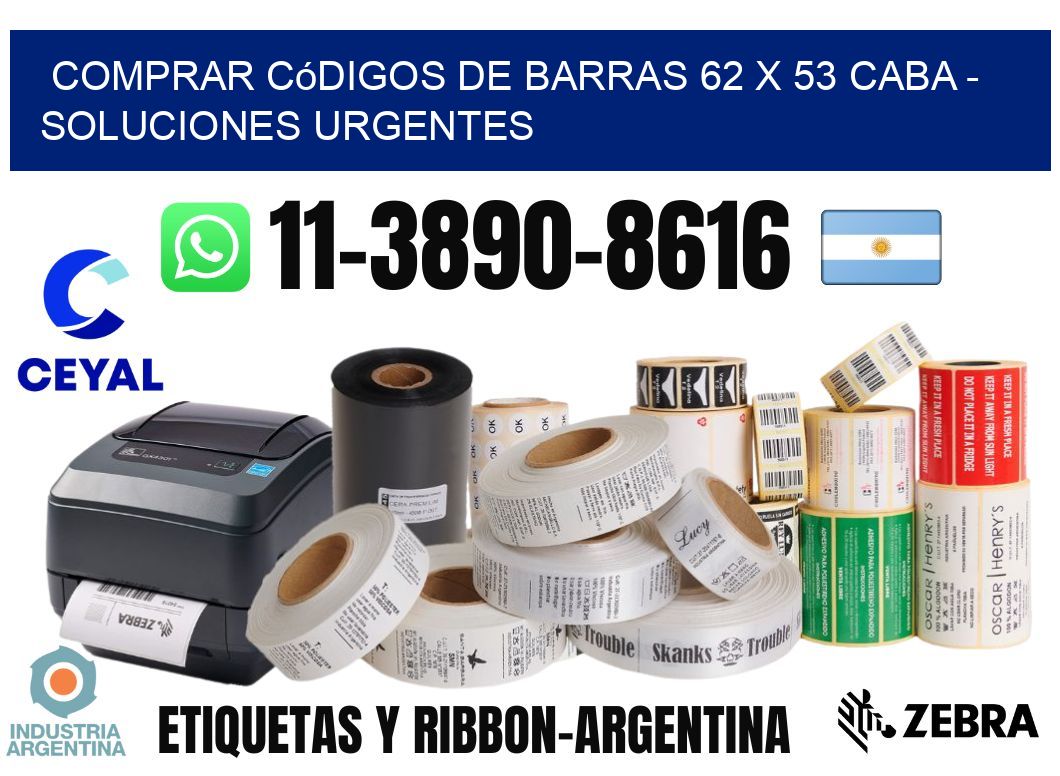 Comprar códigos de barras 62 x 53 CABA - soluciones urgentes