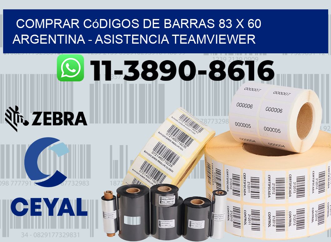 Comprar códigos de barras 83 x 60 argentina - asistencia teamviewer