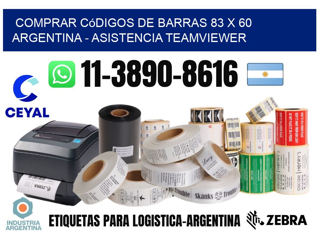 Comprar códigos de barras 83 x 60 argentina - asistencia teamviewer