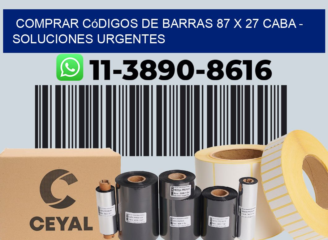 Comprar códigos de barras 87 x 27 CABA - soluciones urgentes