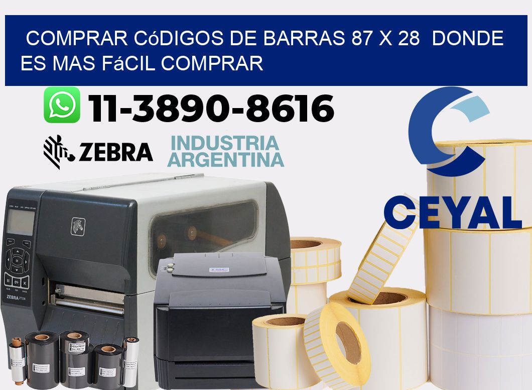 Comprar códigos de barras 87 x 28 Donde es mas fácil comprar