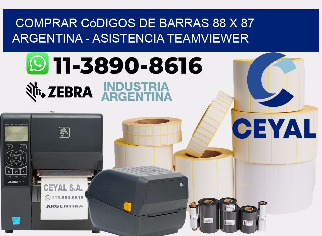 Comprar códigos de barras 88 x 87 argentina - asistencia teamviewer