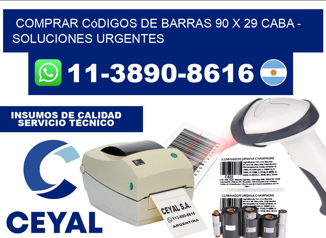 Comprar códigos de barras 90 x 29 CABA - soluciones urgentes