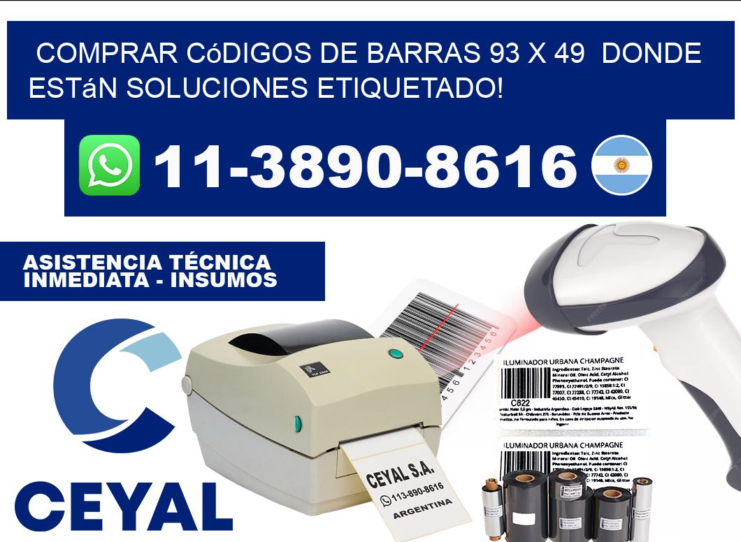 Comprar códigos de barras 93 x 49  donde están soluciones etiquetado!