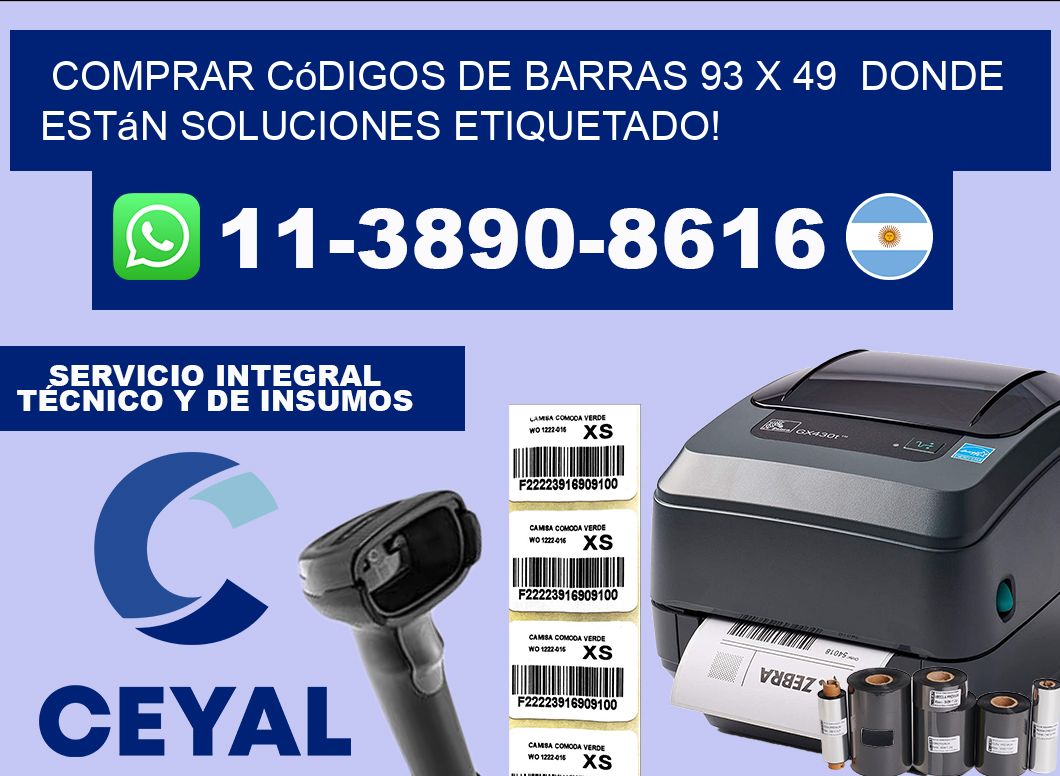 Comprar códigos de barras 93 x 49  donde están soluciones etiquetado!
