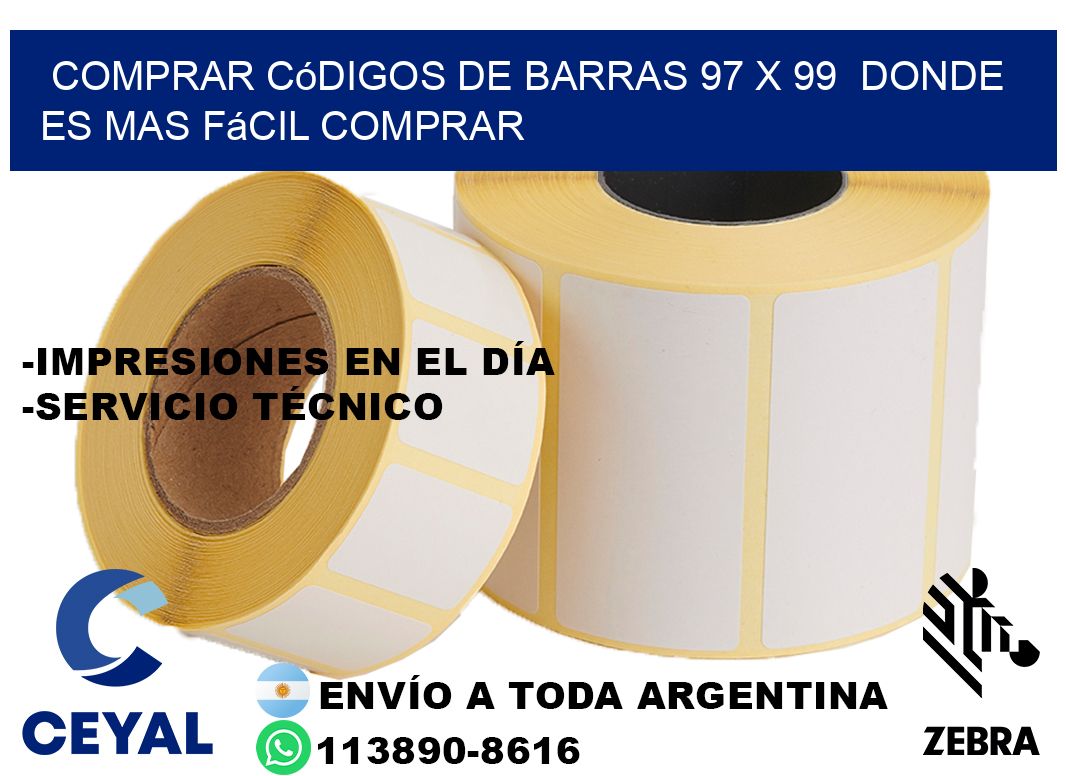 Comprar códigos de barras 97 x 99  Donde es mas fácil comprar
