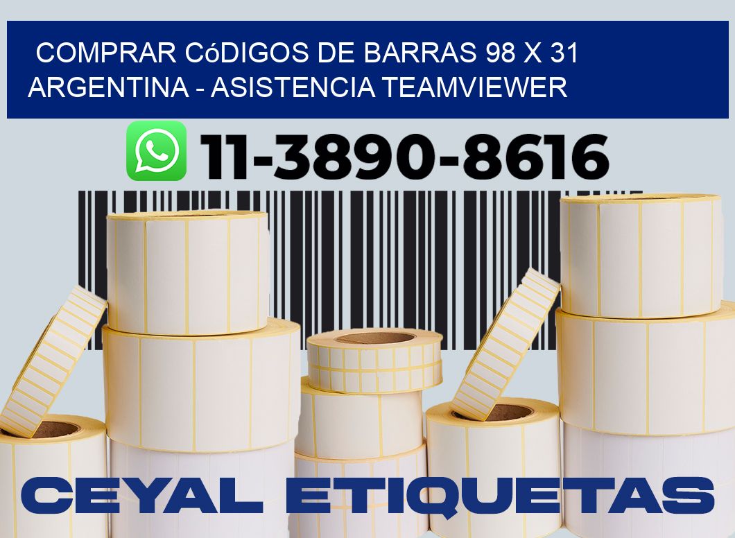 Comprar códigos de barras 98 x 31 argentina - asistencia teamviewer