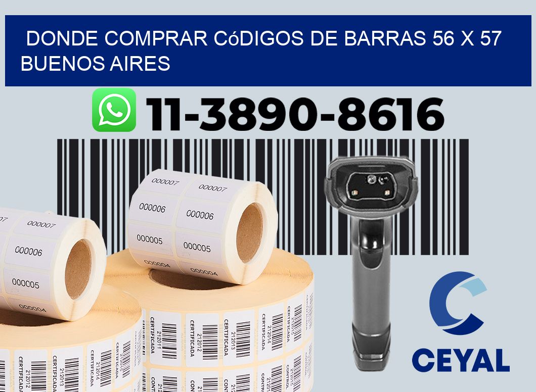 Donde Comprar códigos de barras 56 x 57  Buenos Aires
