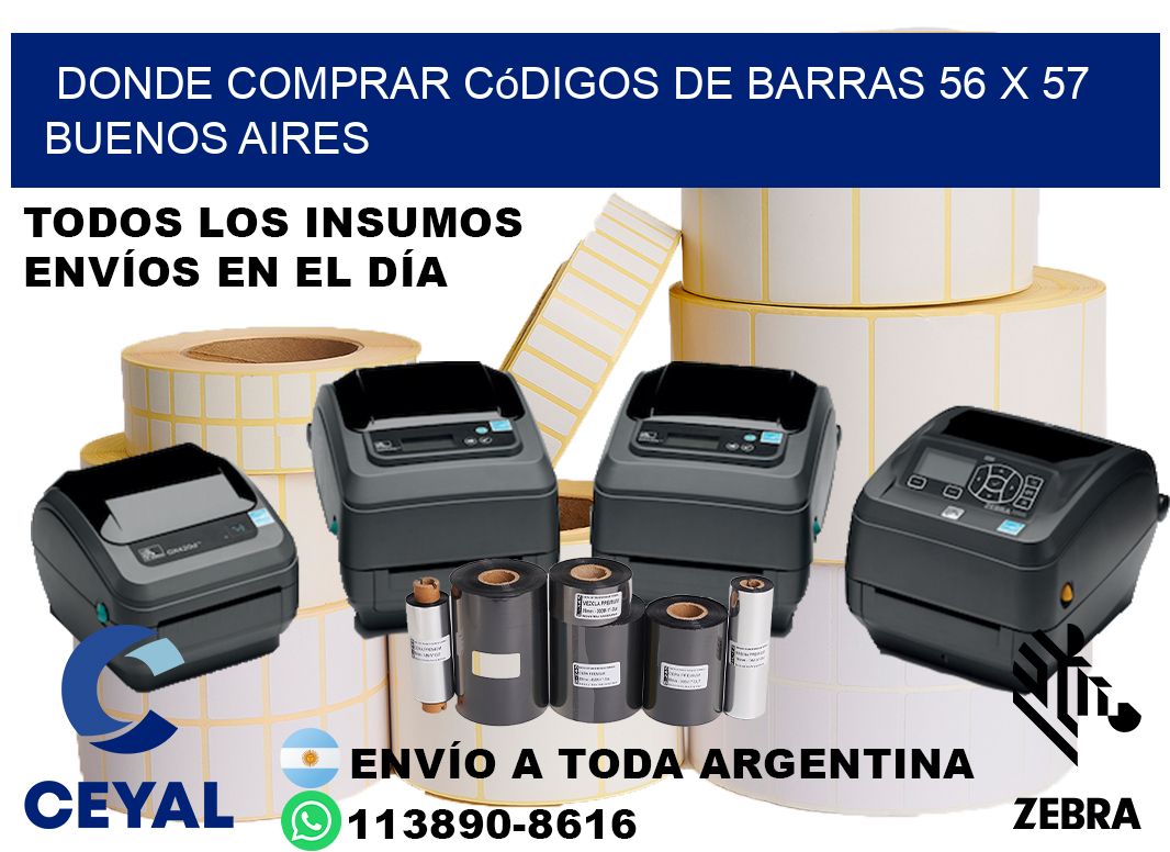 Donde Comprar códigos de barras 56 x 57  Buenos Aires