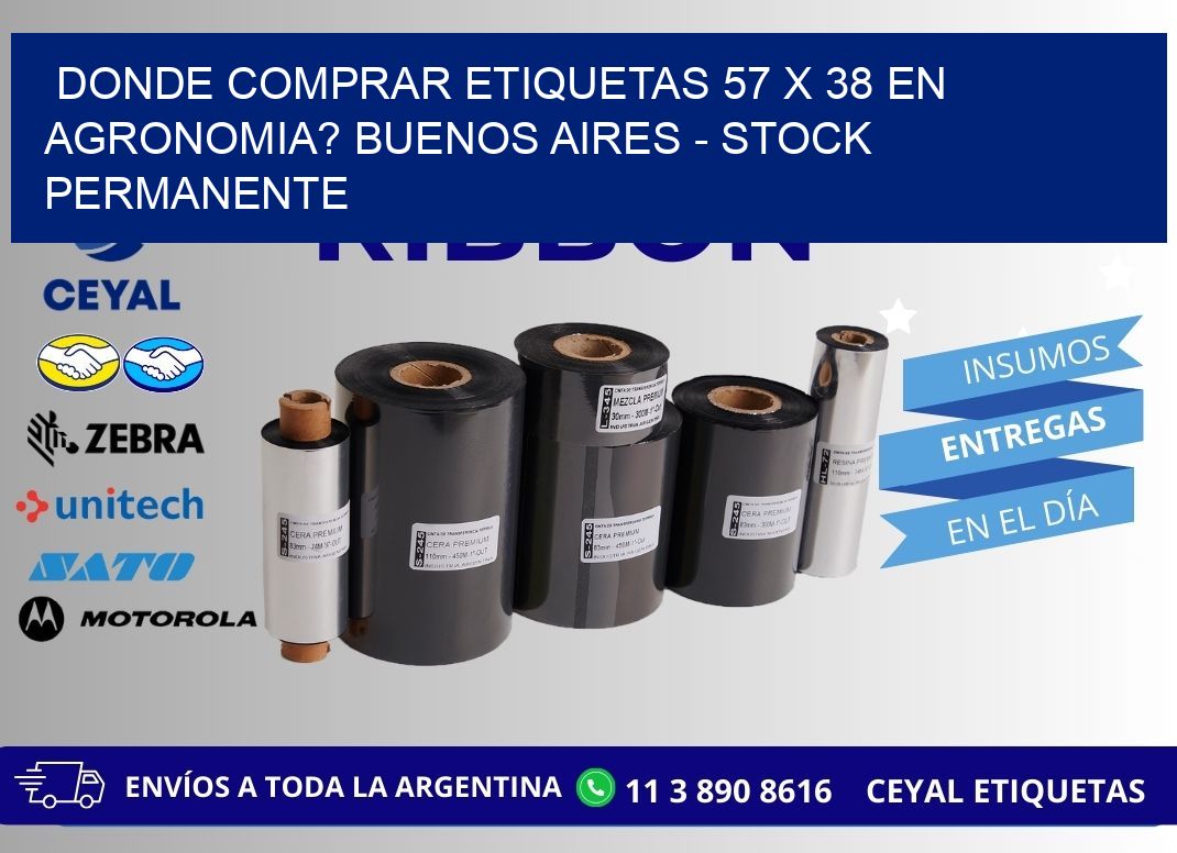 Donde Comprar etiquetas 57 x 38 en AGRONOMIA? Buenos Aires - Stock permanente