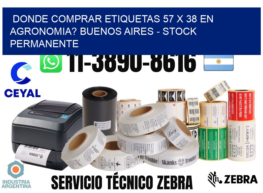 Donde Comprar etiquetas 57 x 38 en AGRONOMIA? Buenos Aires - Stock permanente