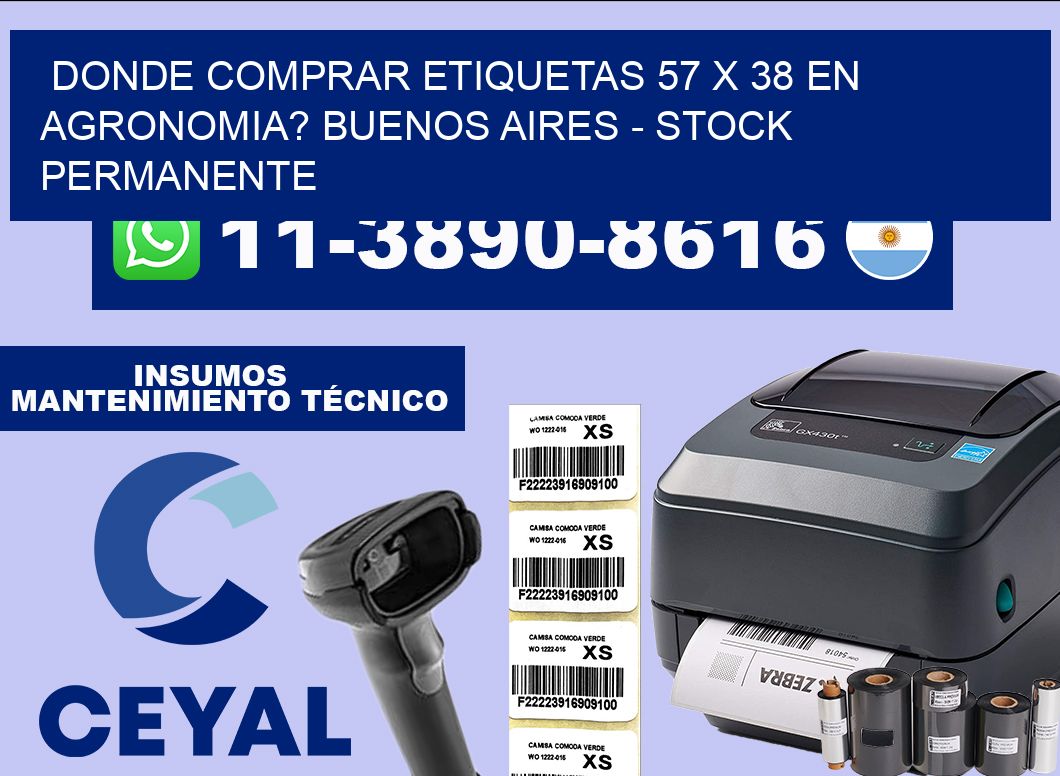 Donde Comprar etiquetas 57 x 38 en AGRONOMIA? Buenos Aires – Stock permanente