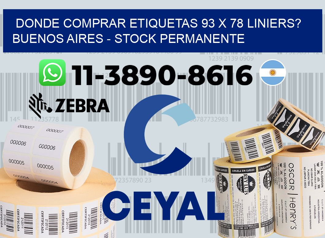 Donde Comprar etiquetas 93 x 78 LINIERS? Buenos Aires - Stock permanente
