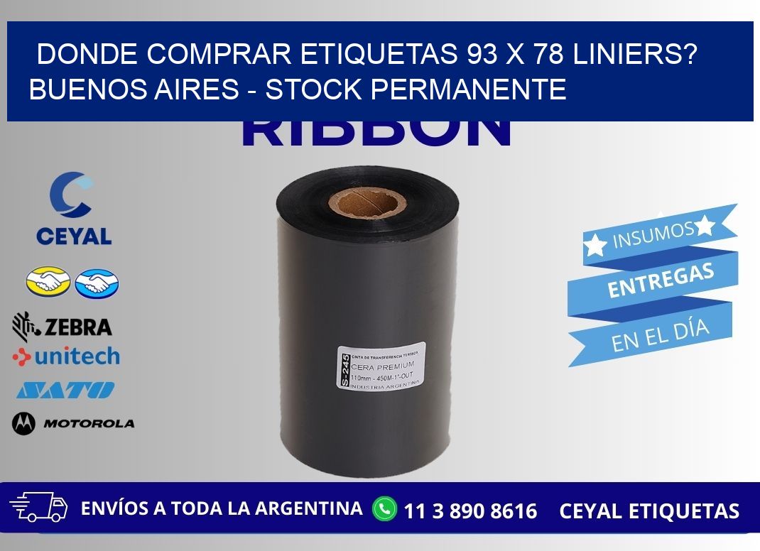 Donde Comprar etiquetas 93 x 78 LINIERS? Buenos Aires - Stock permanente
