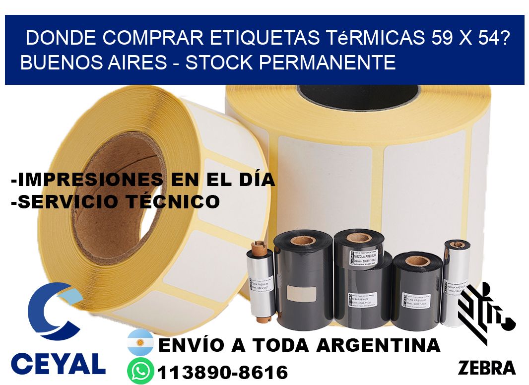 Donde Comprar etiquetas térmicas 59 x 54? Buenos Aires - Stock permanente