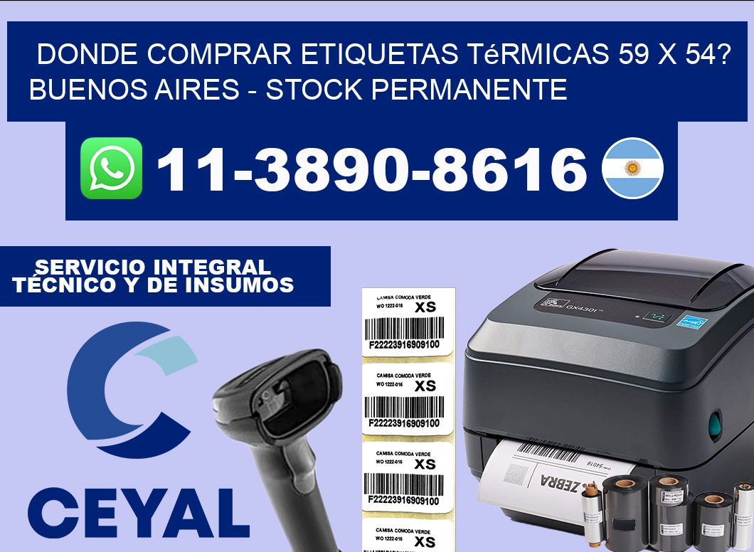 Donde Comprar etiquetas térmicas 59 x 54? Buenos Aires – Stock permanente