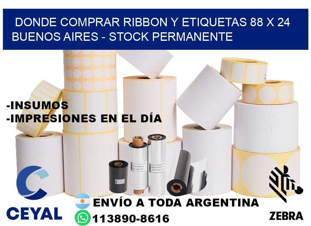 Donde Comprar ribbon y etiquetas 88 x 24 Buenos Aires - Stock permanente