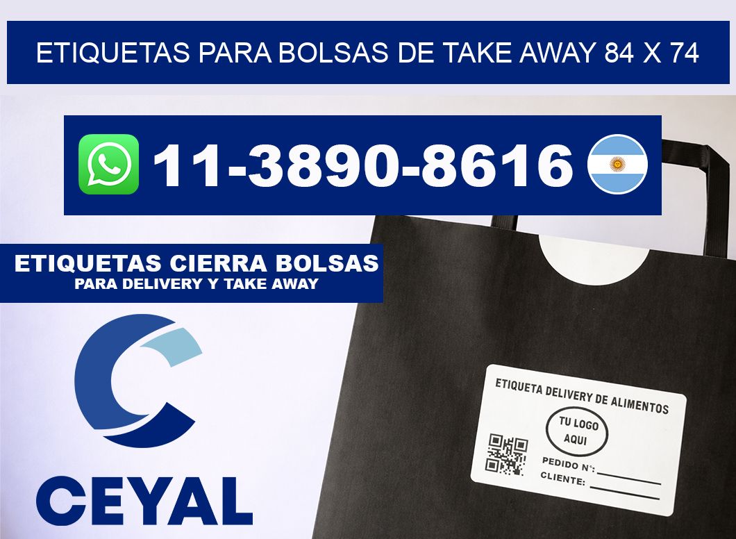 ETIQUETAS PARA BOLSAS DE TAKE AWAY 84 x 74