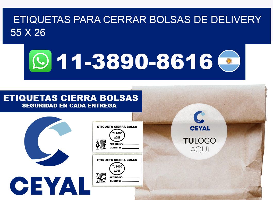 ETIQUETAS PARA CERRAR BOLSAS DE DELIVERY 55 x 26