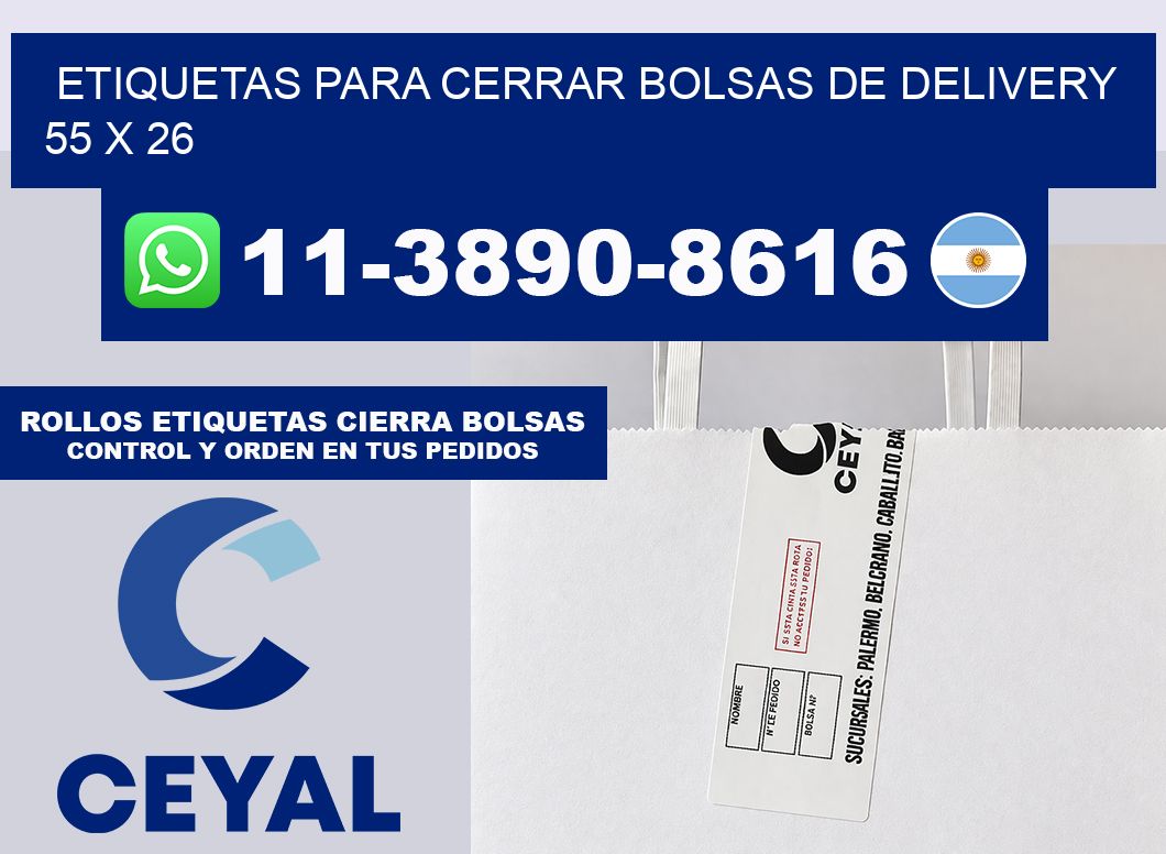 ETIQUETAS PARA CERRAR BOLSAS DE DELIVERY 55 x 26