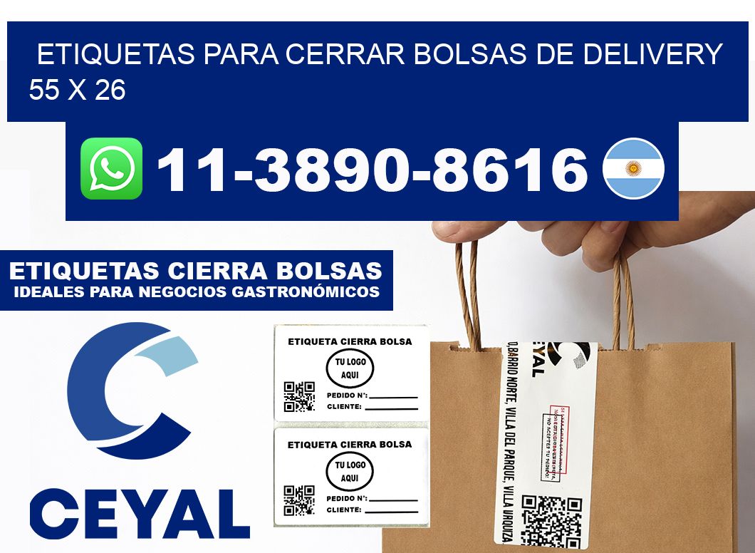 ETIQUETAS PARA CERRAR BOLSAS DE DELIVERY 55 x 26
