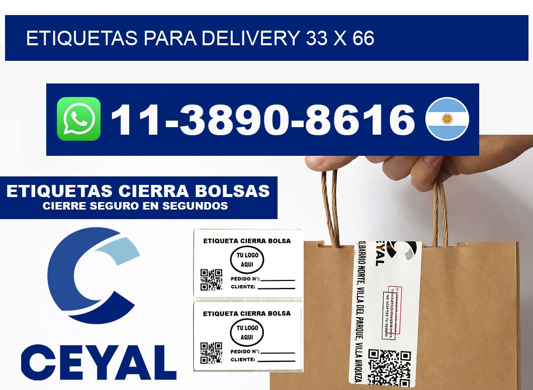 ETIQUETAS PARA DELIVERY 33 x 66
